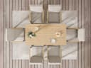 MeXo Gartenlounge-Set 7-tlg. Aluminium mit Kissen Beige/Schwarz Bild 4