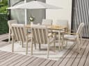 MeXo Gartenlounge-Set 7-tlg. Aluminium mit Kissen Beige/Schwarz Bild 5