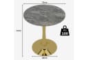 GLP Runder Esstisch Sinterstein Marmoroptik Gold/Anthrazit Bild 1