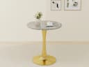 GLP Runder Esstisch Sinterstein Marmoroptik Gold/Anthrazit Bild 2