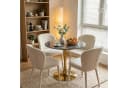 GLP Runder Esstisch Sinterstein Marmoroptik Gold/Anthrazit Bild 3