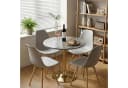 GLP Runder Esstisch Sinterstein Marmoroptik Gold/Anthrazit Bild 4