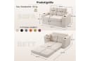 GLP Schlafsofa 2-Sitzer Beige Cord mit Schlaffunktion Bild 1