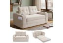 GLP Schlafsofa 2-Sitzer Beige Cord mit Schlaffunktion Bild 2