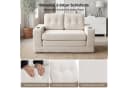 GLP Schlafsofa 2-Sitzer Beige Cord mit Schlaffunktion Bild 3