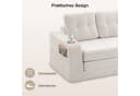 GLP Schlafsofa 2-Sitzer Beige Cord mit Schlaffunktion Bild 4