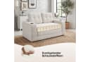 GLP Schlafsofa 2-Sitzer Beige Cord mit Schlaffunktion Bild 5