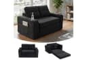GLP Schlafsofa 2-Sitzer Schwarz Cord mit Getränkehaltern Bild 2