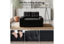 GLP Schlafsofa 2-Sitzer Schwarz Cord mit Getränkehaltern Bild 3