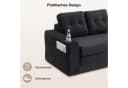 GLP Schlafsofa 2-Sitzer Schwarz Cord mit Getränkehaltern Bild 4