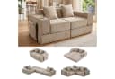 GLP Modulares Bodensofa 2-Sitzer Beige Cord Schlafsofa Bild 2
