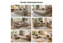 GLP Modulares Bodensofa 2-Sitzer Beige Cord Schlafsofa Bild 5