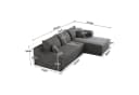 GLP Cloud Ecksofa L-Form Cord Sofa Grau Bild 3