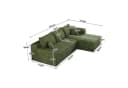 GLP Ecksofa L-Form Cord Cloud Sofa Grün Modern Bild 3
