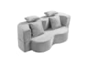 GLP Schlafsofa 2-Sitzer Grau mit Schlaffunktion und Kissen Bild 1