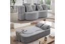 GLP Schlafsofa 2-Sitzer Grau mit Schlaffunktion und Kissen Bild 2