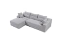 GLP Ecksofa L-Form 3-Sitzer Cord grau mit Taschenfederkern Bild 1