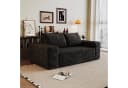 GLP 2-Sitzer Cordsofa Schwarz Boneless mit tiefer Sitzfläche Bild 2