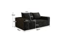 GLP 2-Sitzer Cordsofa Schwarz Boneless mit tiefer Sitzfläche Bild 3