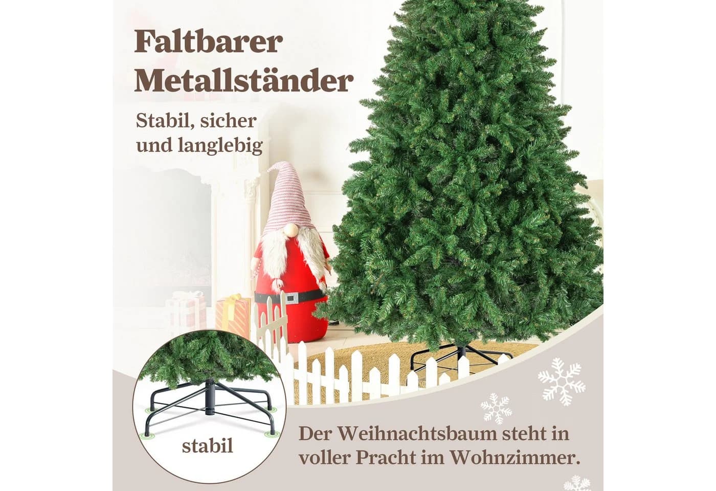PHILODECO Künstlicher Weihnachtsbaum 180cm Grün PVC