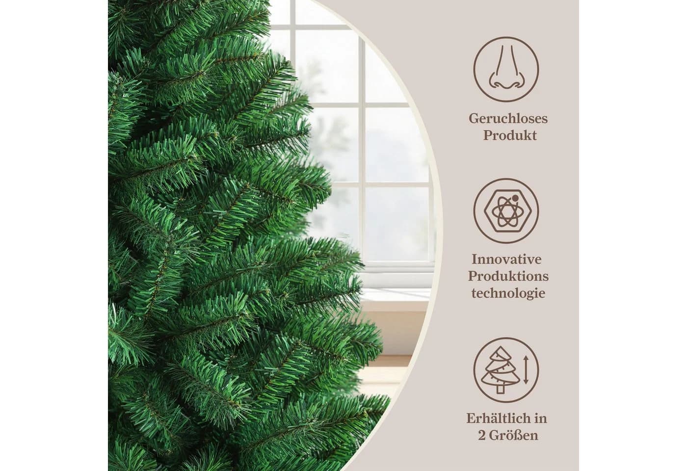 PHILODECO Künstlicher Weihnachtsbaum 180cm Grün PVC - Bild 5