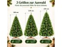 PHILODECO Künstlicher Weihnachtsbaum mit LED-Beleuchtung und Holzständer Bild 4