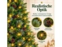 PHILODECO Künstlicher Weihnachtsbaum mit LED-Beleuchtung und Holzständer Bild 5