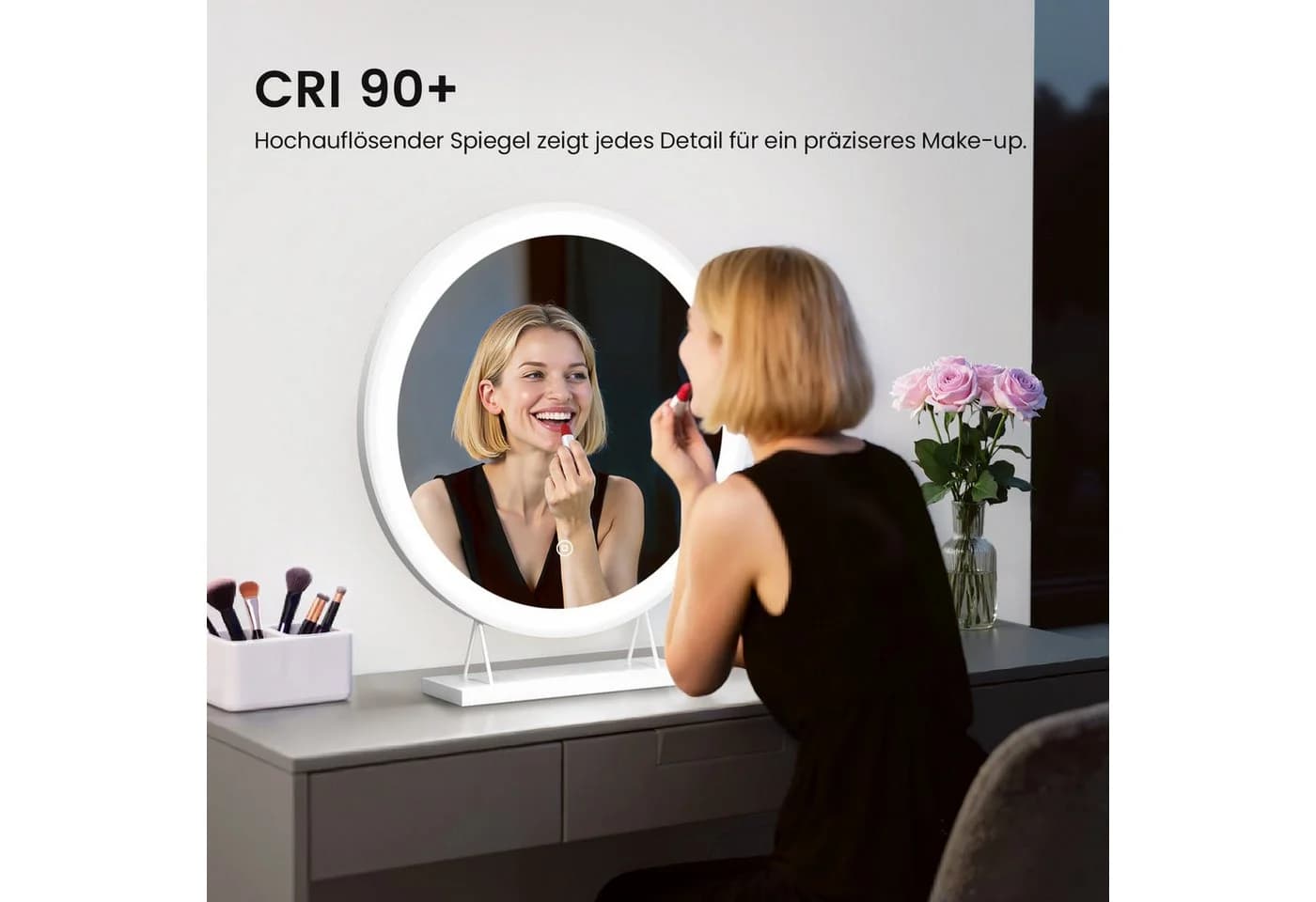 MEYKOERS Kosmetikspiegel mit LED-Beleuchtung & Dimmfunktion - Bild 4