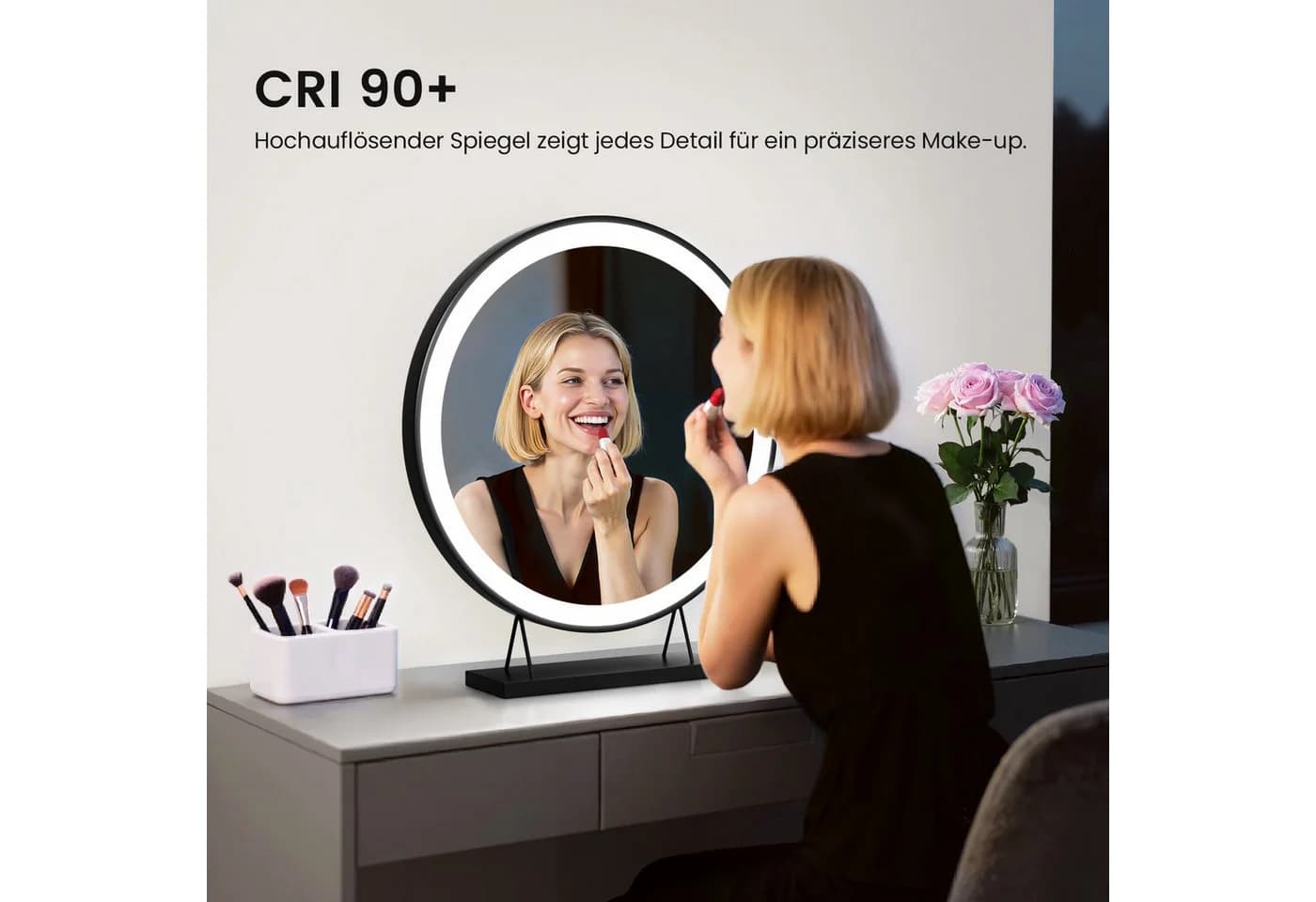 Heilmetz Kosmetikspiegel mit LED, 3 Lichtfarben, Dimmbar & Touchsteuerung - Bild 4