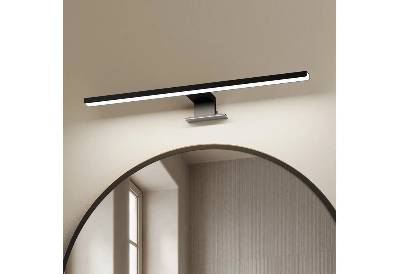 EMKE LED Spiegelleuchte 40cm Schwarz Chrom IP40 - Bild 2