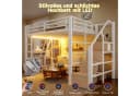 Odikalo Hochbett Metallbett mit LED-Beleuchtung und Stauraum Bild 3
