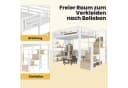 Odikalo Hochbett Metallbett mit LED-Beleuchtung und Stauraum Bild 5