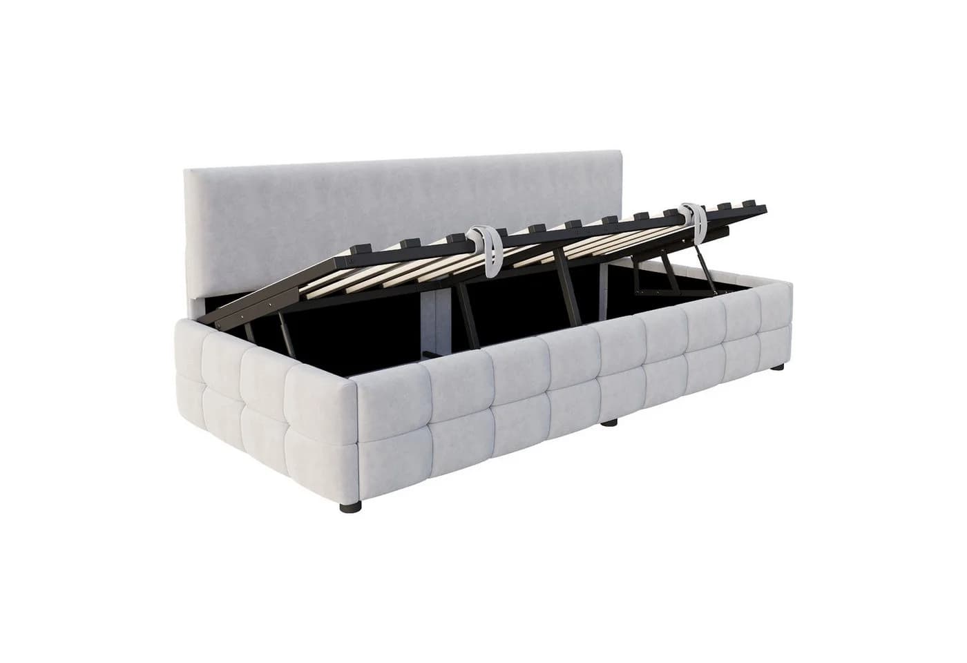 Odikalo Schlafsofa Polsterbett Sofabett Stauraumbett 90x200 cm Hydraulisch - Bild 5