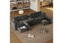 LANKI U-Form Wohnlandschaft mit Hockern, Stauraum & USB-Ladestation Bild 2