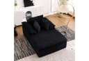 Odikalo Loungesofa Relaxsofa Schwarz Cordstoff Bild 1