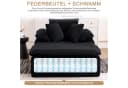 Odikalo Loungesofa Relaxsofa Schwarz Cordstoff Bild 3