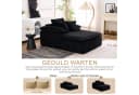 Odikalo Loungesofa Relaxsofa Schwarz Cordstoff Bild 5