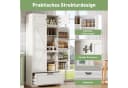 Odikalo Sideboard Küchenschrank Küchenbuffet Hochschrank Weiß Bild 5