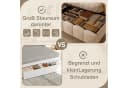 Odikalo Polsterbett 140x200 Samt Grau Beige LED Stauraum Bild 5