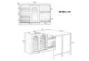 Odikalo Bartisch Sideboard mit Esstisch, Ausziehbar, Drehbar Bild 4