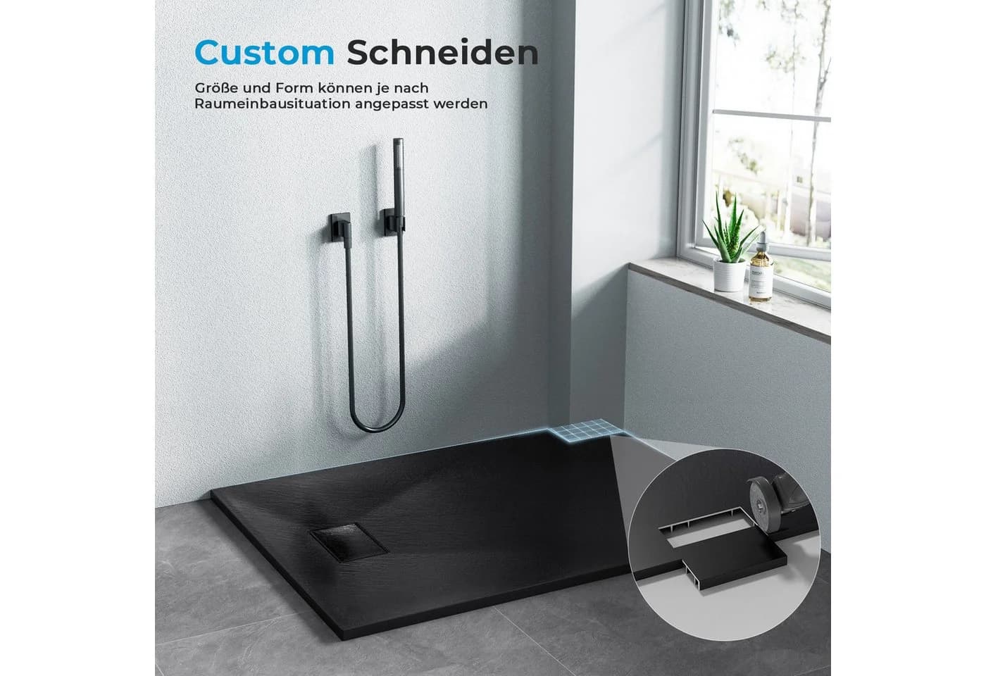 MEYKOERS Duschwanne SMC Rutschhemmend Eckdusche - Bild 4