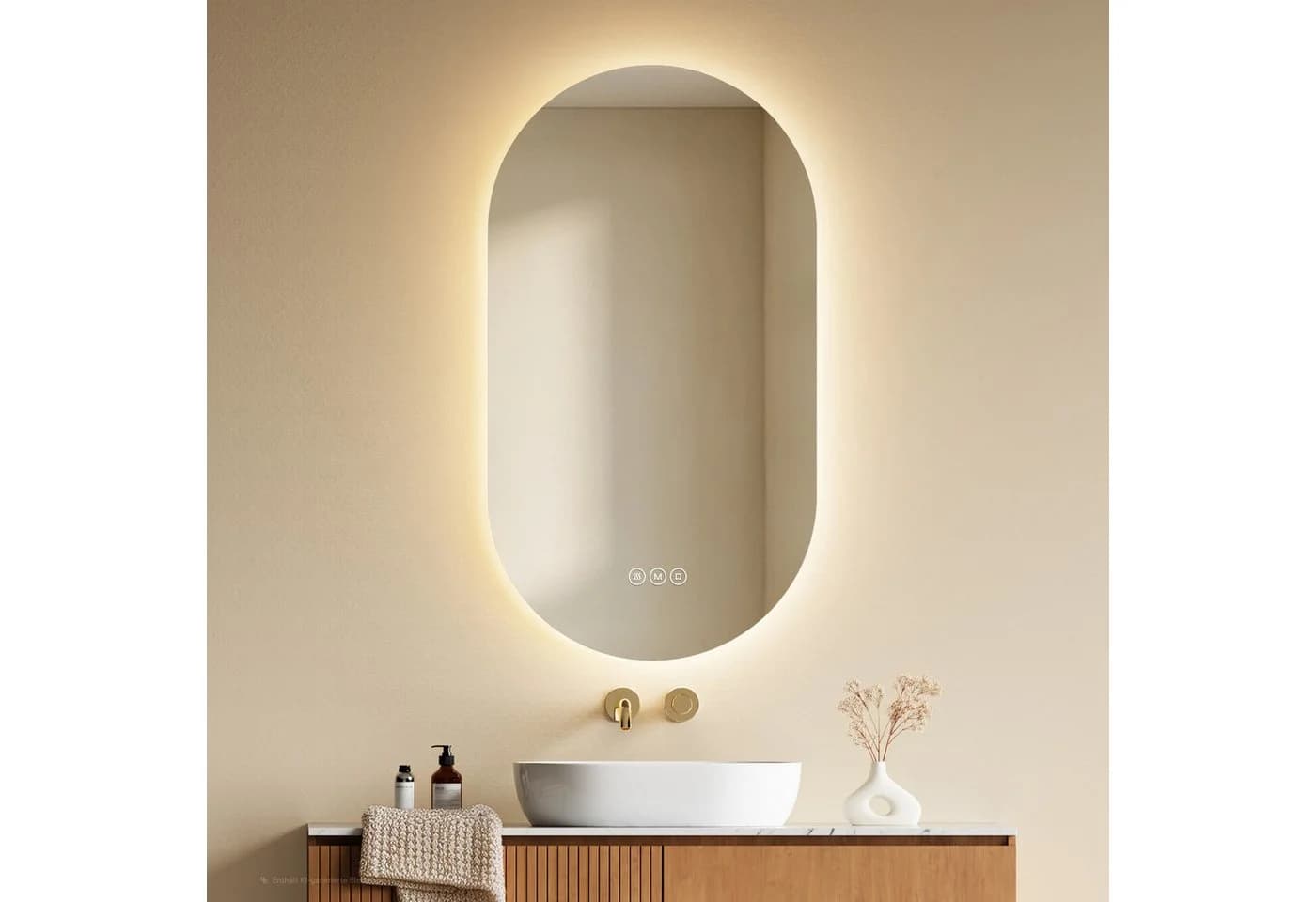 EMKE LED Badspiegel Oval Dimmbar Antibeschlag - Bild 2