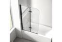 EMKE Duschwand für Badewanne 100x140cm Klarglas Chrom Bild 1