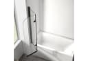 EMKE Duschwand für Badewanne 100x140cm Klarglas Chrom Bild 4