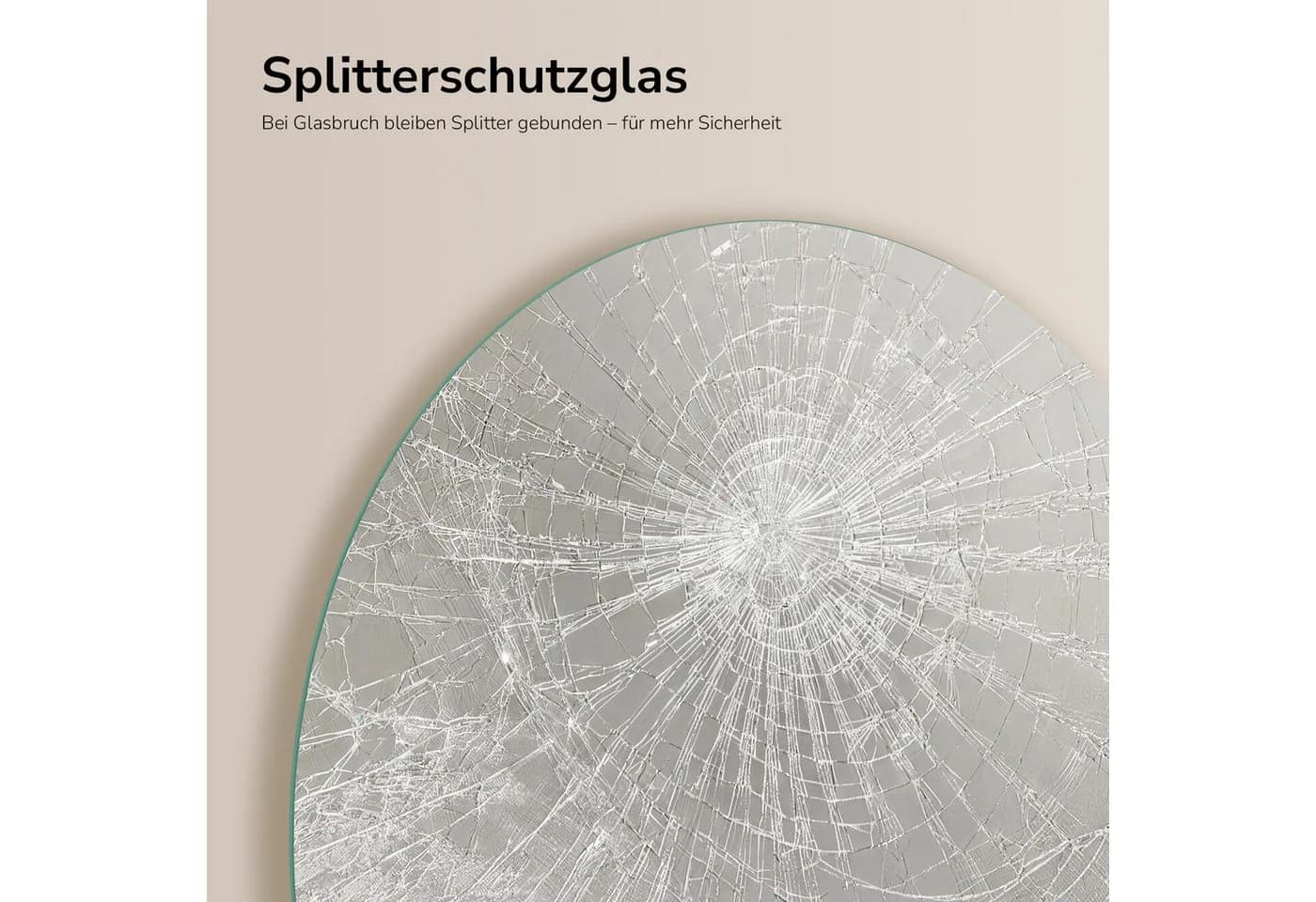 EMKE Dekospiegel Sonderform Silberspiegel mit Splitterschutz - Bild 4