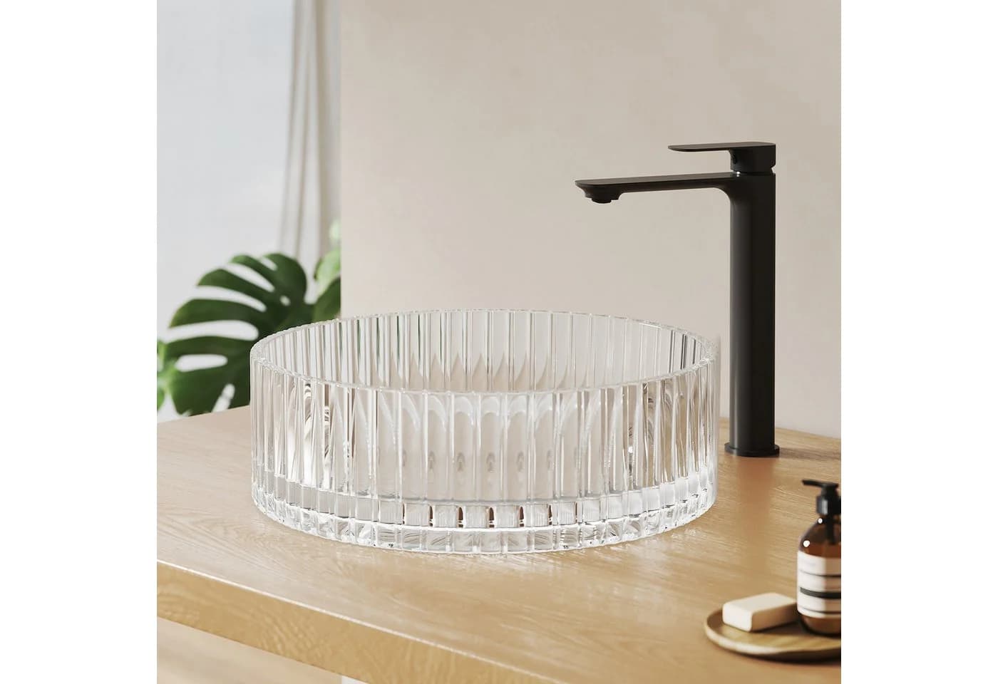 EMKE Aufsatzwaschbecken 40 cm Glas Oval - Bild 2