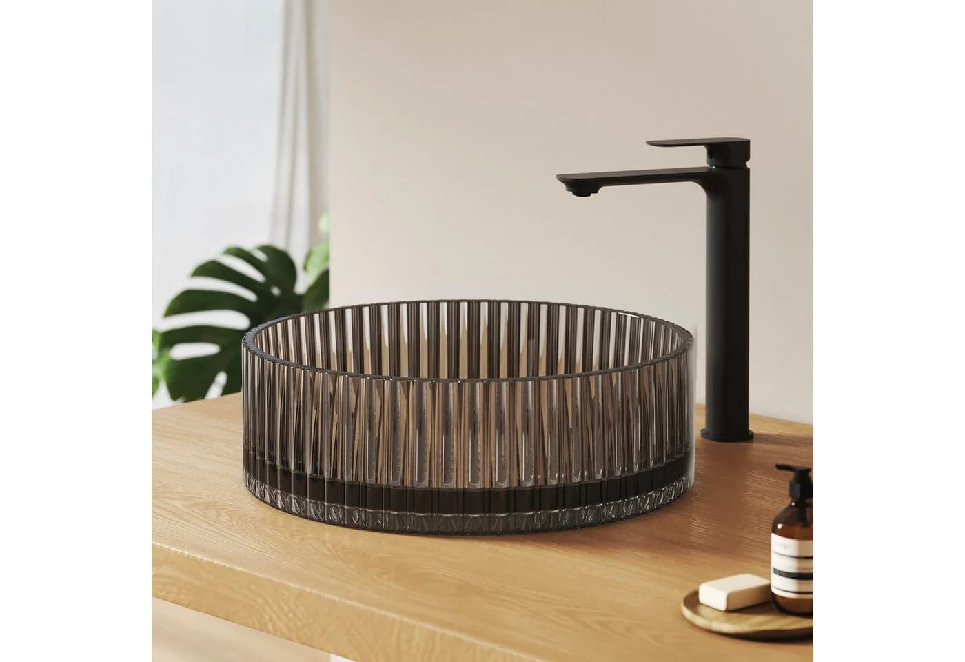 EMKE Aufsatzwaschbecken 40 cm Rundes Glas - Bild 2