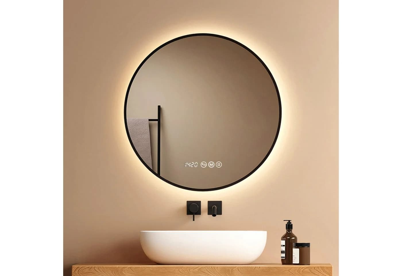 EMKE Badspiegel mit LED-Beleuchtung, Antibeschlag & Touchschalter - Bild 2