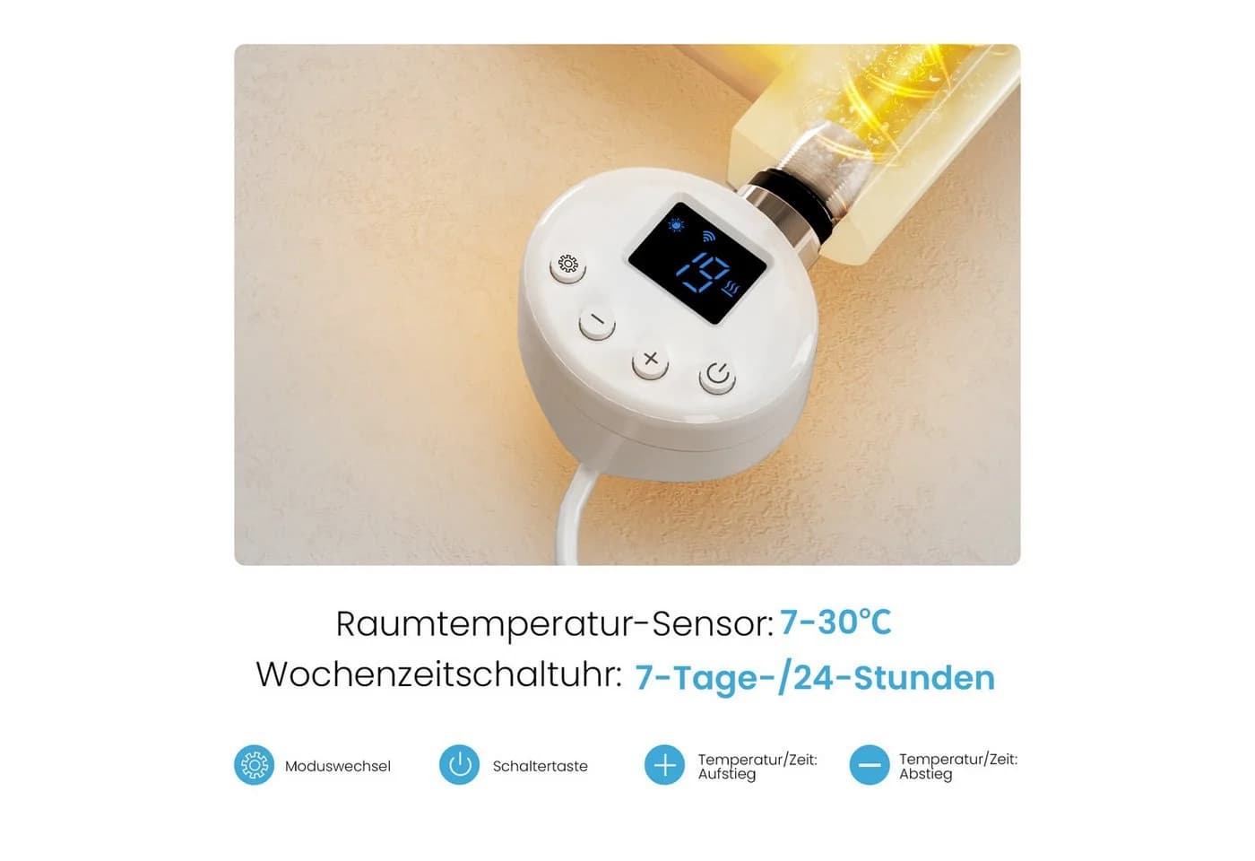 MEYKOERS Elektrischer Badheizkörper mit Thermostat und Timer - Bild 3
