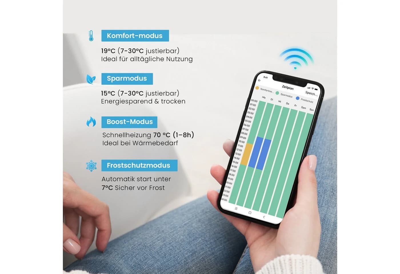 MEYKOERS Elektrischer Badheizkörper mit Thermostat und Timer - Bild 4